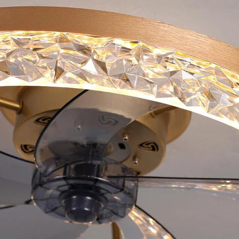 5-Blads Ronde Rustieke Plafondventilator met LED Licht