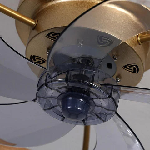 5-Blads Ronde Rustieke Plafondventilator met LED Licht