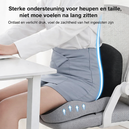 Zitkussen Ergonomisch Traagschuim Lendensteun Rugleuning
