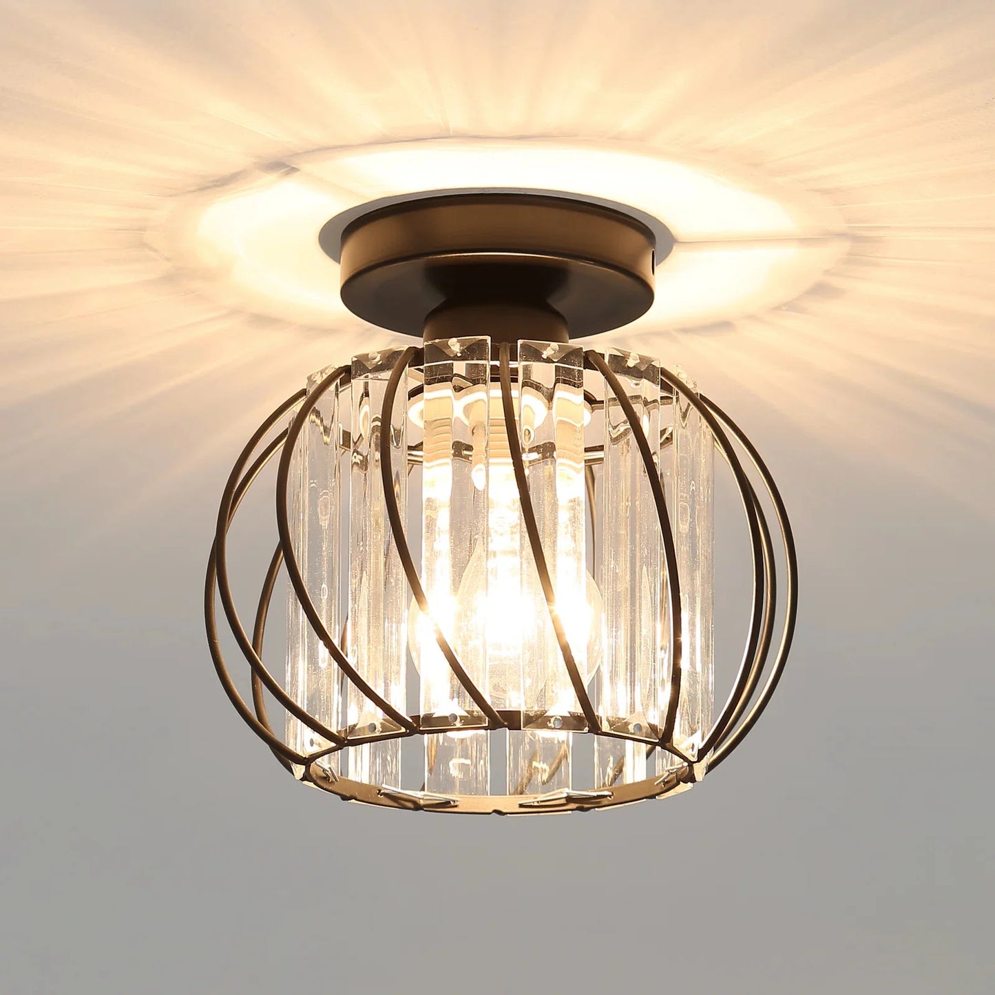 Nordic Luxe Glazen Hal Plafondverlichting