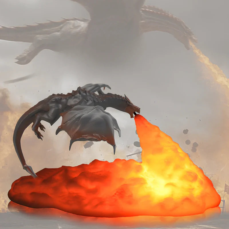 Dracarys Draaklamp–Mystieke 3D Nachtlamp