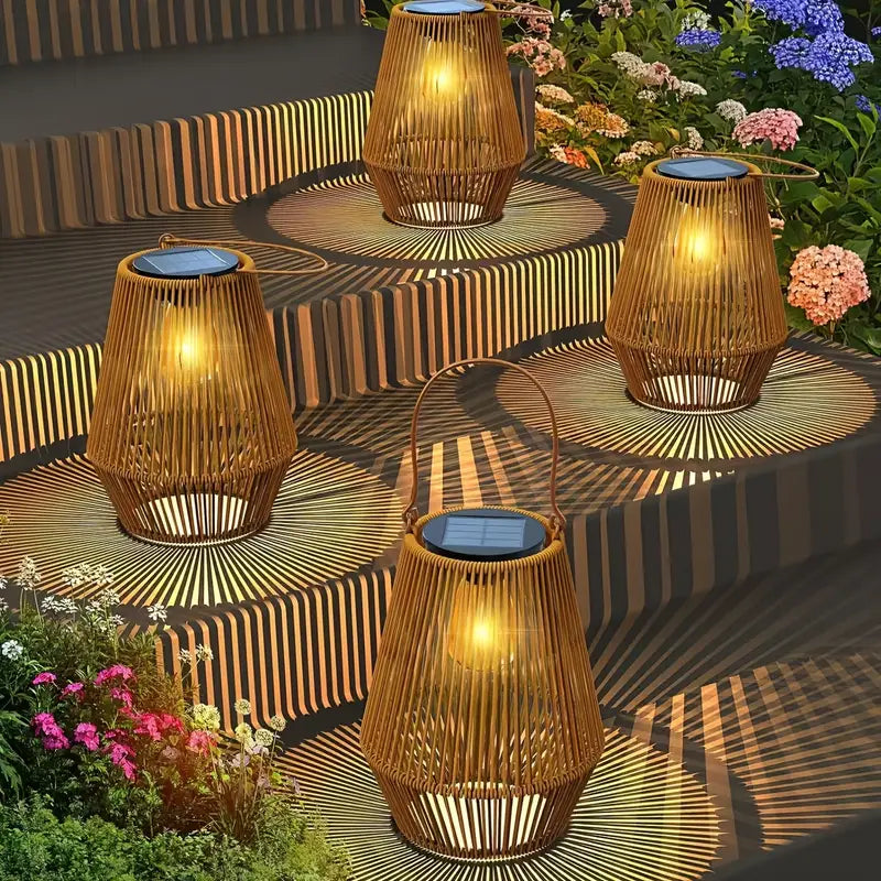 Boheemse Solar Rotan Buiten Hanglamp