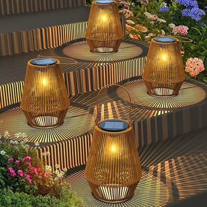 Boheemse Solar Rotan Buiten Hanglamp