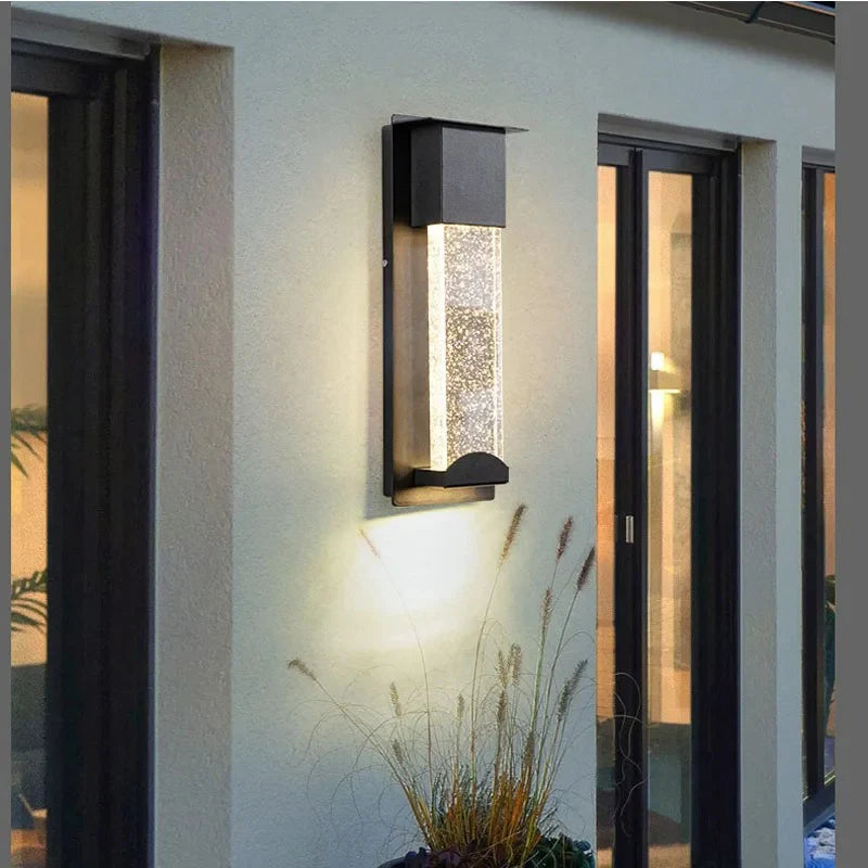 Aurora Crystal Buitenlamp–Elegante Waterdichte Wandlamp