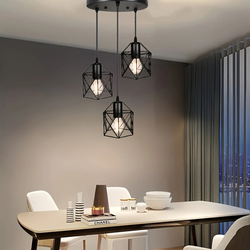 Vintage Geometrische Plafondlamp – Semi-Flush Mount Hanglamp
