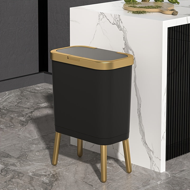 15L geurafsluitende prullenbak op poten | Modern design voor thuis