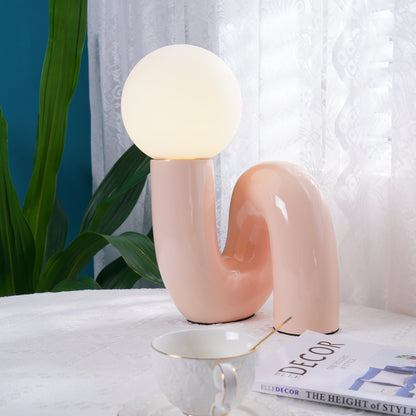 Minimalistische Tafellamp van Matglas en Hars