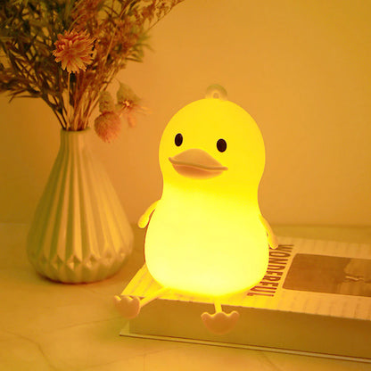Moderne Lieve Eend Siliconen Zachte Nachtlamp