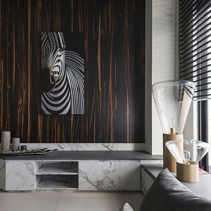 Stijlvolle Glas & Hout Combinatie Tafellamp