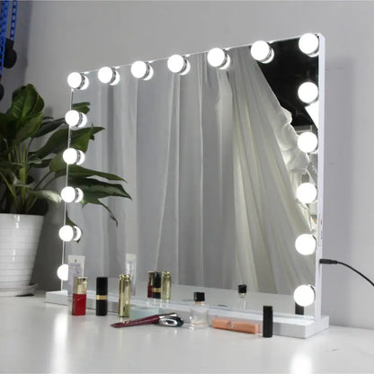 Hollywood Make-uplamp met Spiegel en USB-oplaadpoort – 58x46 cm