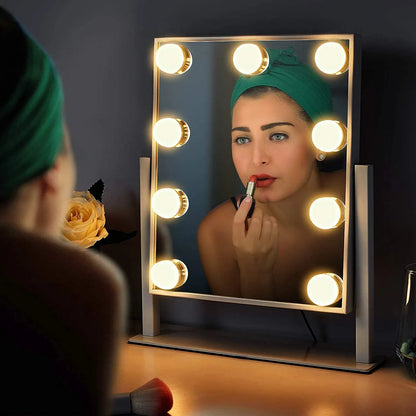 Moderne Hollywood Make-upspiegel met LED Verlichting en 360° Rotatie