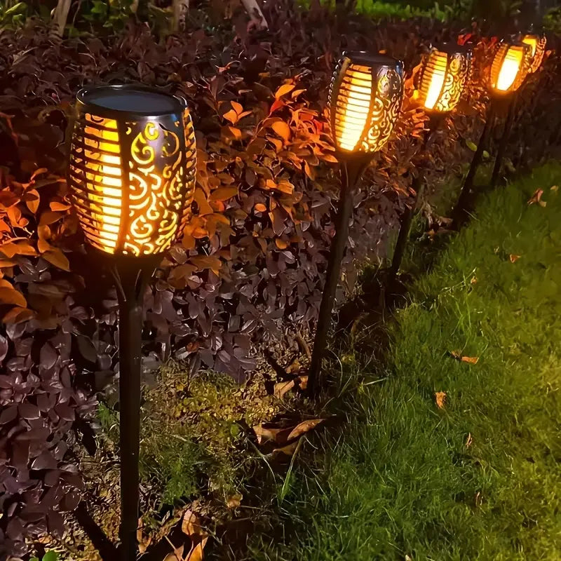 Solar LED Tuinlampen met Flikkerende Vlam – Set van 4/8/12 Stuks