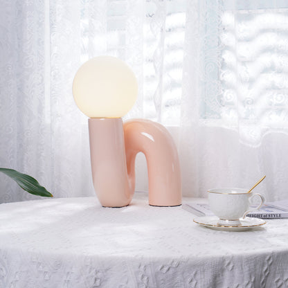 Minimalistische Tafellamp van Matglas en Hars