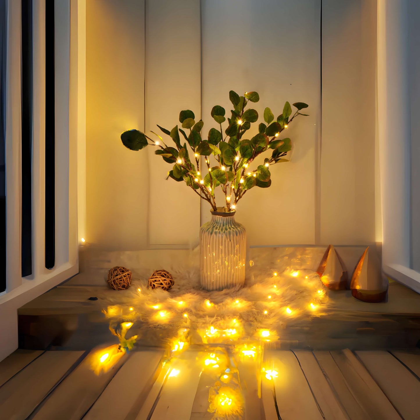 Fairy Light Olijftak & Kersenbloesem Tafellamp - Sfeervolle Natuurlijke Verlichting voor Elk Interieur