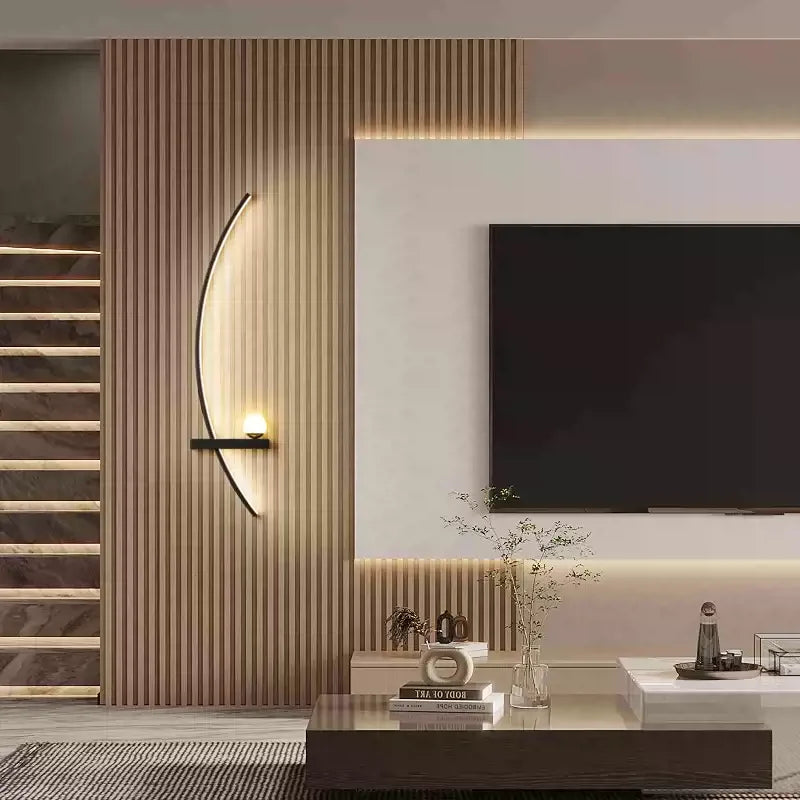 Minimalistische Arc Lineaire LED Wandlamp