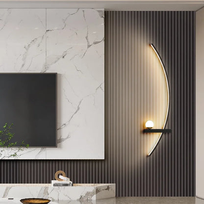 Minimalistische Arc Lineaire LED Wandlamp