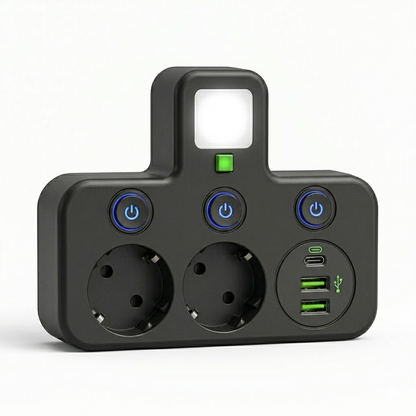 Stekkerdoos Stopcontact USB Type C Oplaadstation Wandcontactdoos