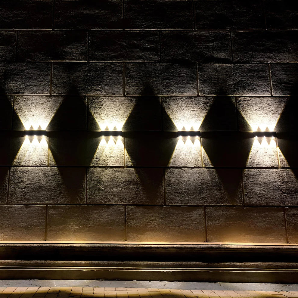 LED Solar Buiten Wandlamp met Dubbelzijdige Gloed