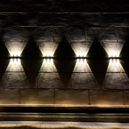 LED Solar Buiten Wandlamp met Dubbelzijdige Gloed