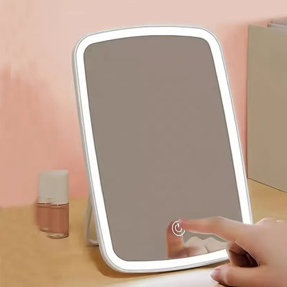 Draagbaar LED Make-uplamp met Spiegel en USB-Oplaadfunctie