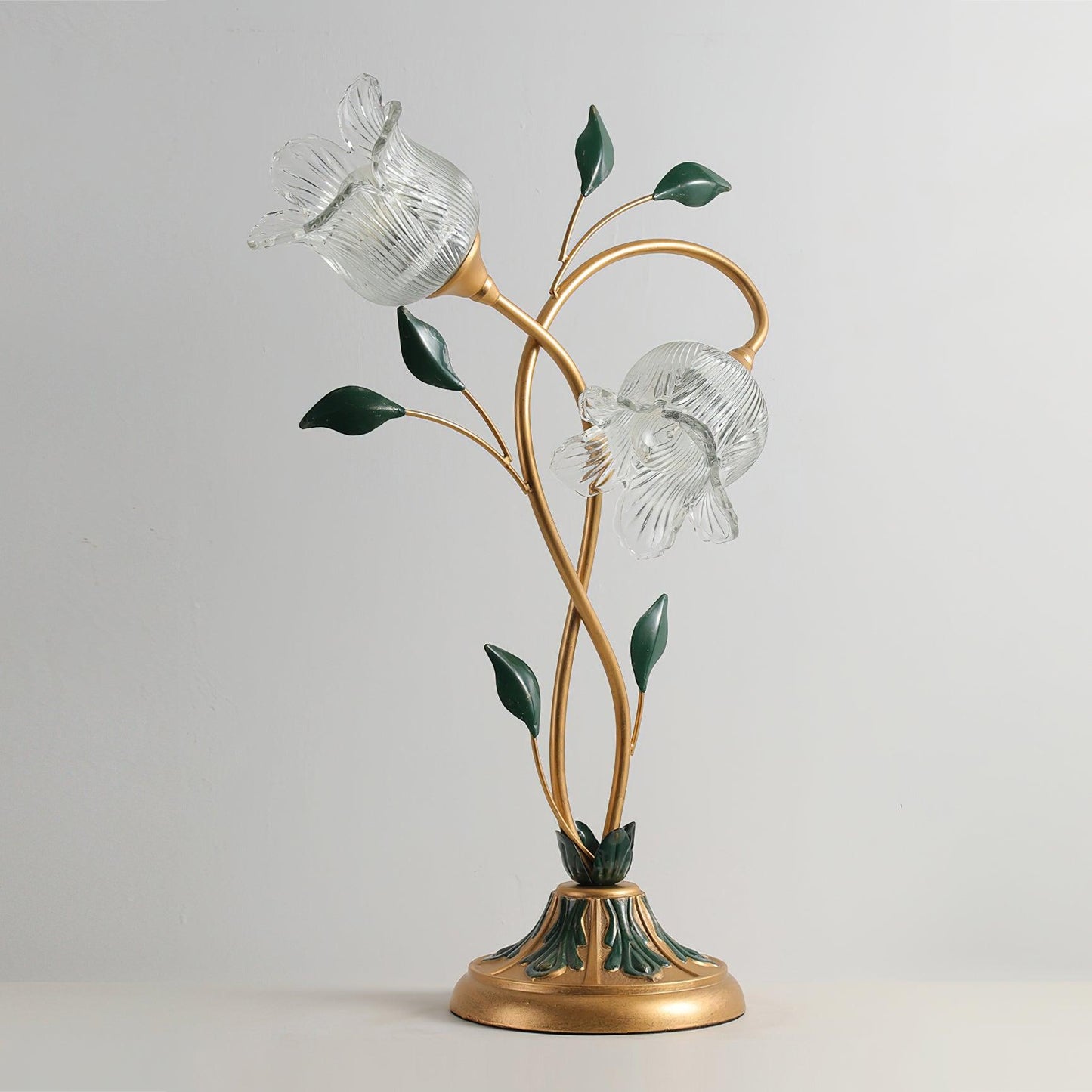 Luxe Ambacht  Pastorale Bloemen Tafellamp