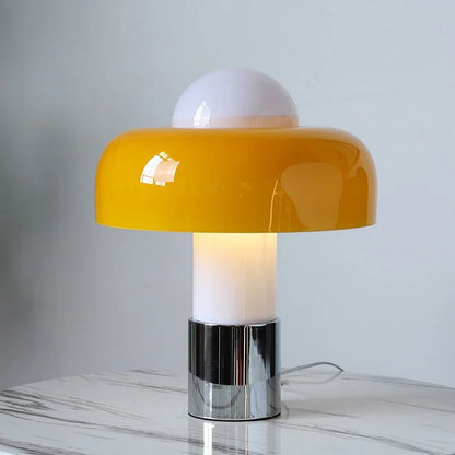 Luxe Italiaans Design Tafellamp met Koperen Accenten