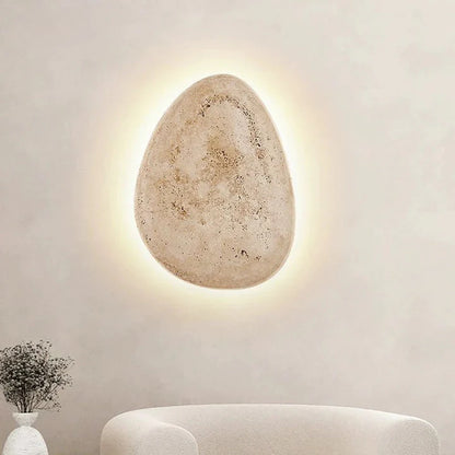 Noordse Beatrice Travertinsteen Wandlamp