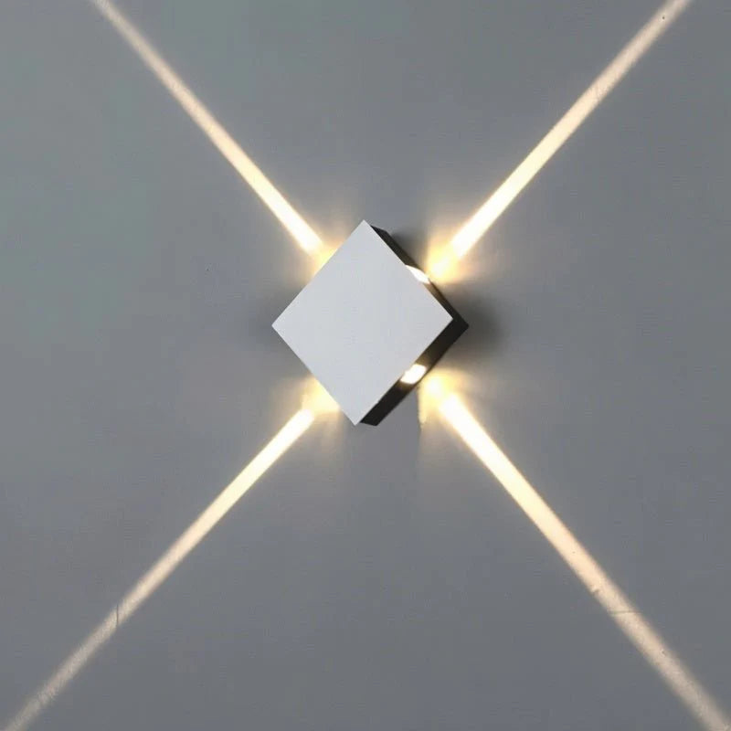 Moderne Cross Star Warm Licht Wandlamp