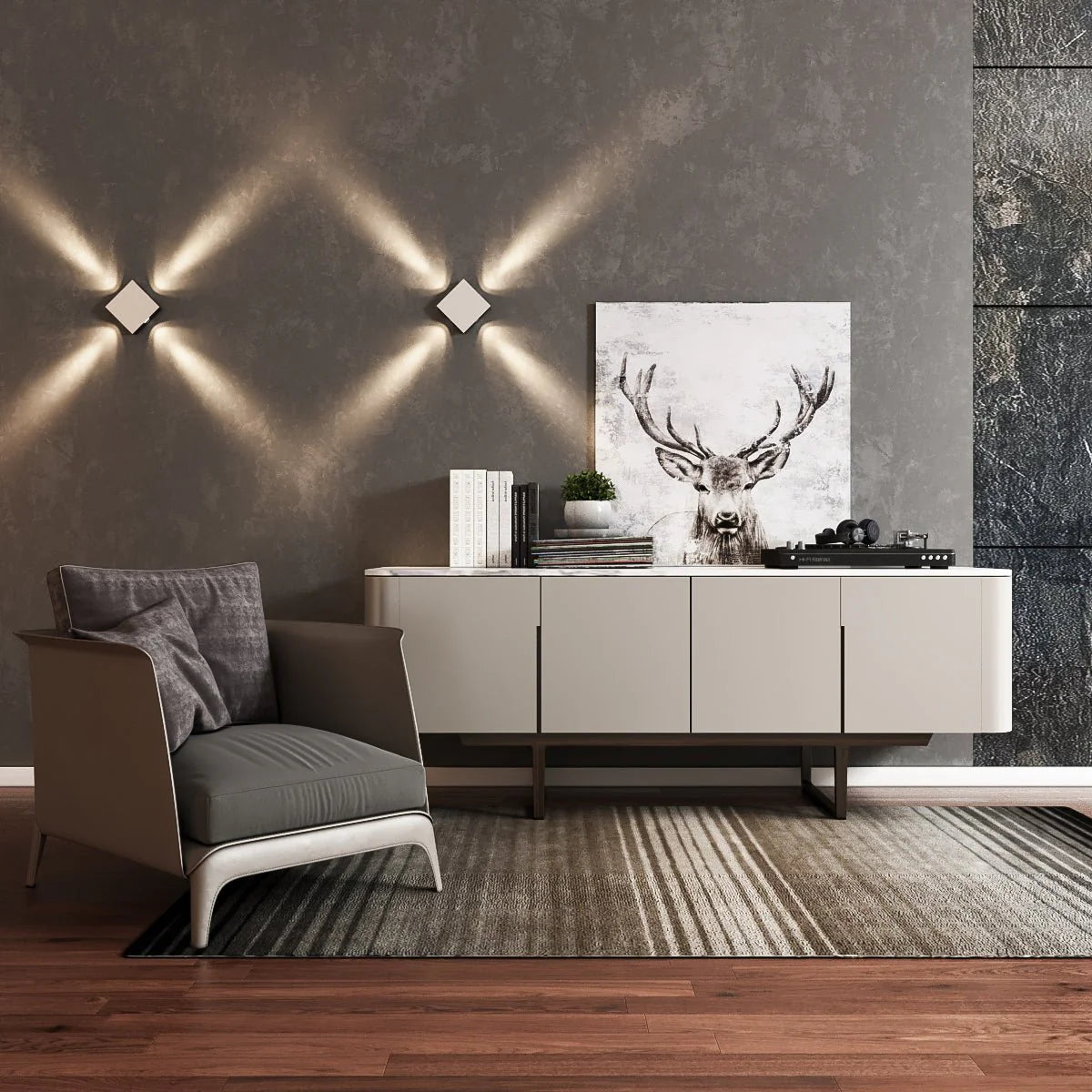 Moderne Cross Star Warm Licht Wandlamp