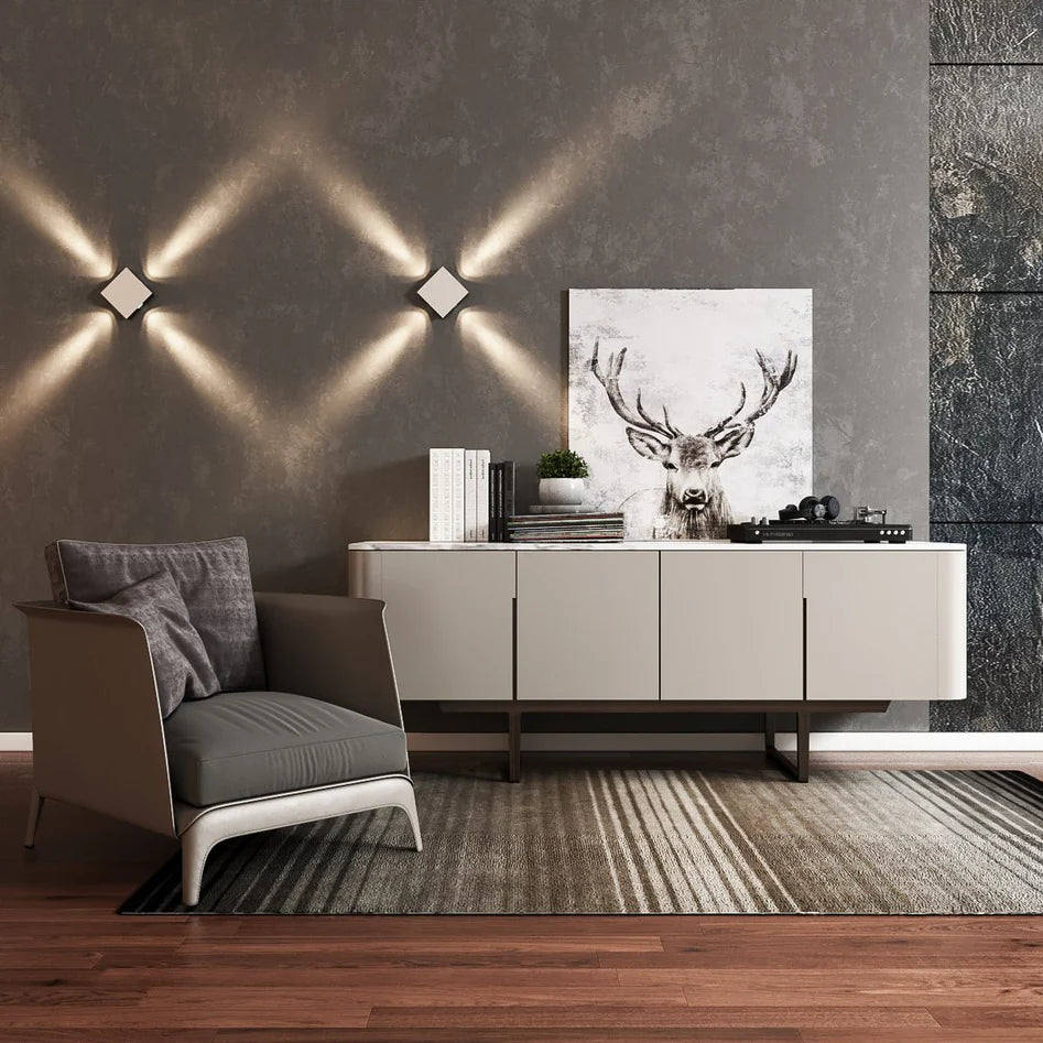 Moderne Cross Star Warm Licht Wandlamp