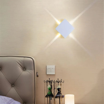 Moderne Cross Star Warm Licht Wandlamp