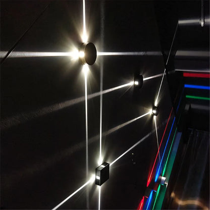 Moderne Cross Star Warm Licht Wandlamp