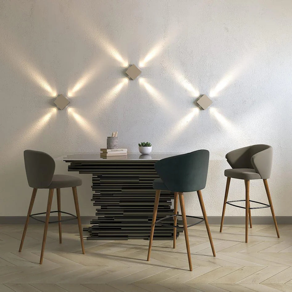 Moderne Cross Star Warm Licht Wandlamp