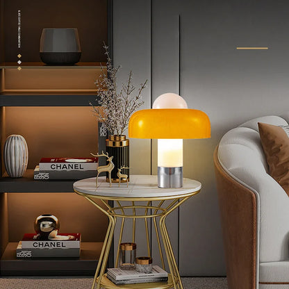 Luxe Italiaans Design Tafellamp met Koperen Accenten
