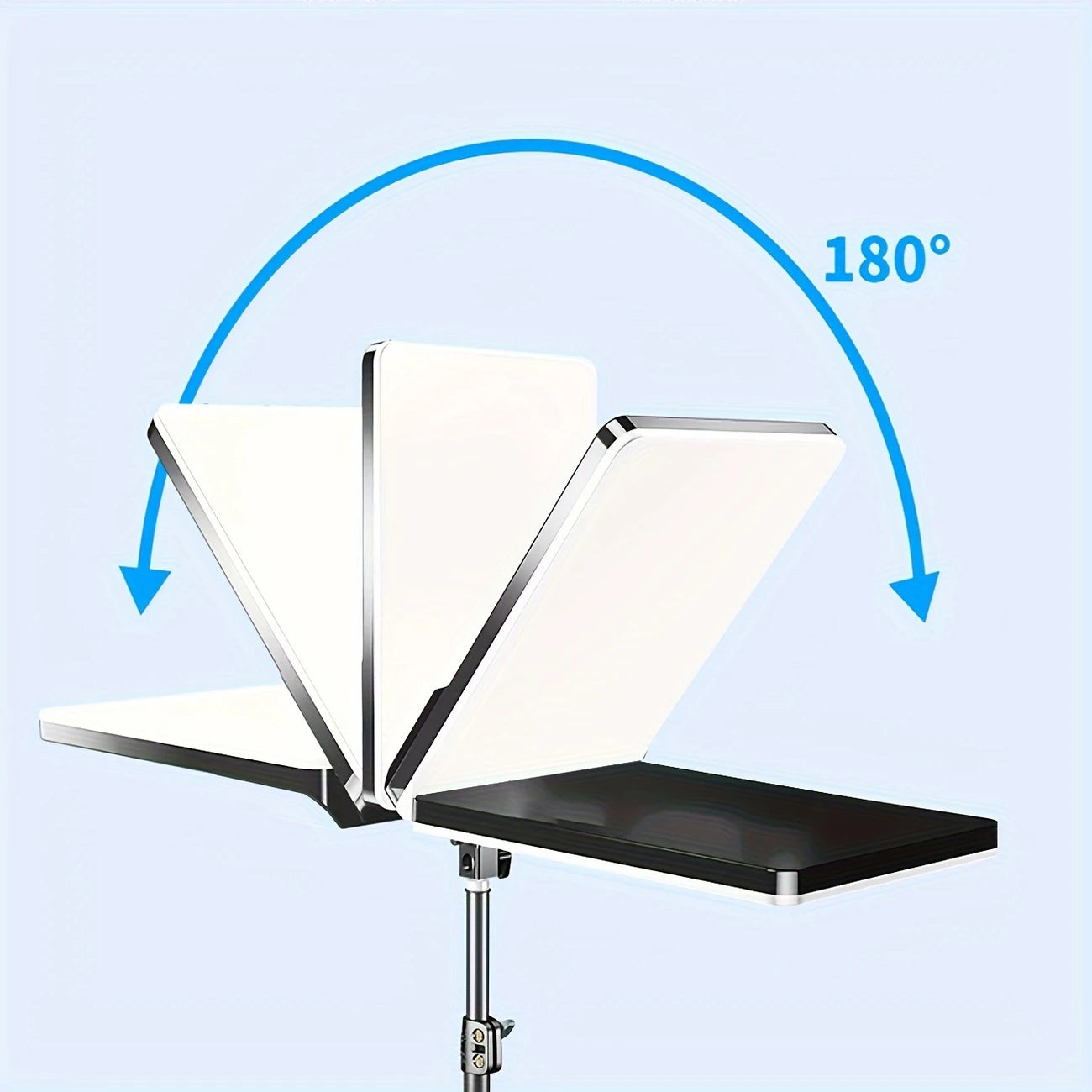 LumaGlow | Live Streaming Plat paneel Ringlamp met Statief en USB-Aansluiting