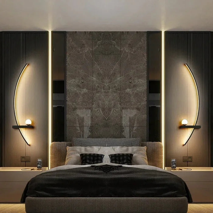 Minimalistische Arc Lineaire LED Wandlamp