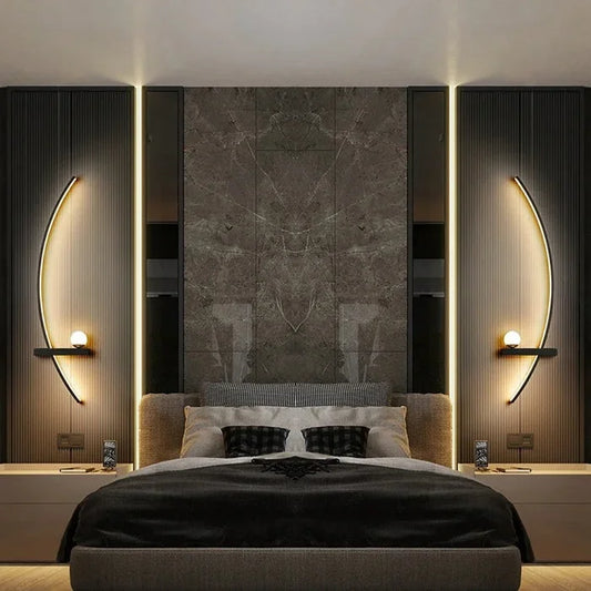 Minimalistische Arc Lineaire LED Wandlamp