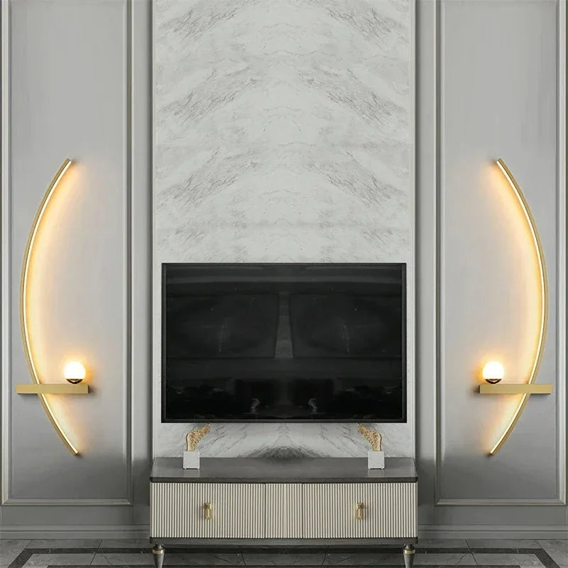 Minimalistische Arc Lineaire LED Wandlamp