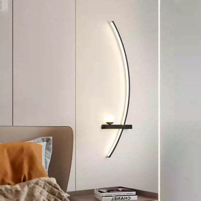 Minimalistische Arc Lineaire LED Wandlamp