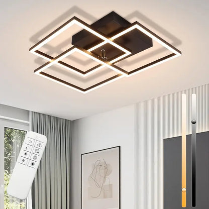 Dimbare LED Plafondlamp met Afstandsbediening en Modern Geometrisch Design