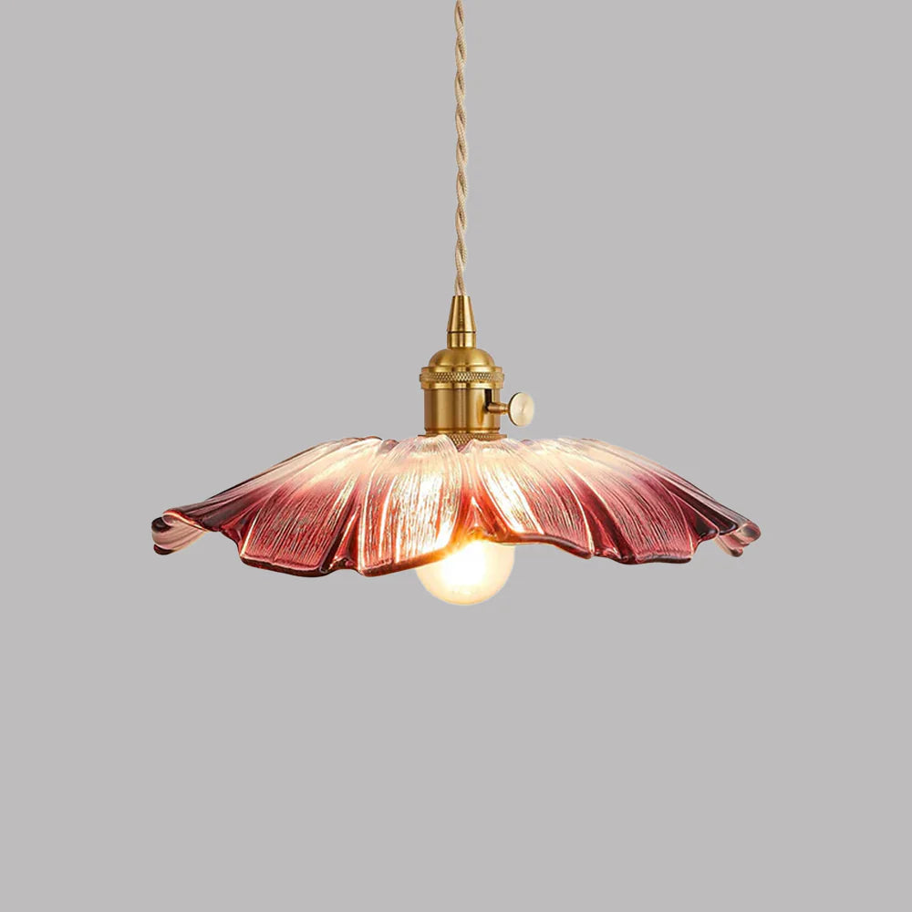 Retro Bloemvorm Glazen Hanglamp