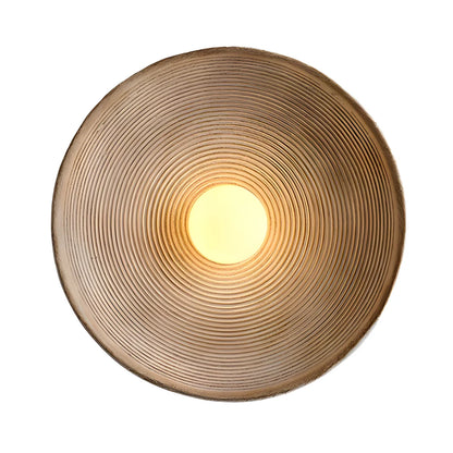 Retro Keramische Stijl Hars Ronde LED Wandlamp