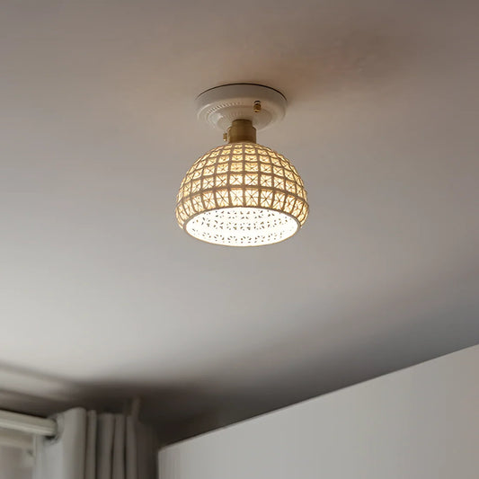 Nordic Keramische Plafondlamp met Warme Gloed