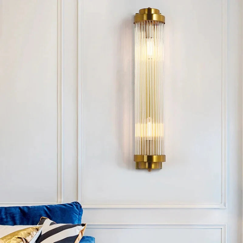 Moderne Gouden Gloed Kristallen Wandlamp