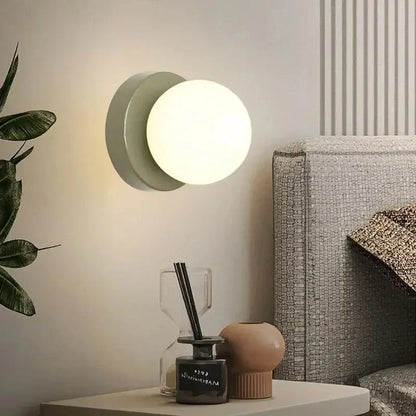 Noordse Ronde LED Wandlamp van Glas
