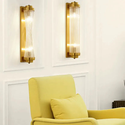 Moderne Gouden Gloed Kristallen Wandlamp