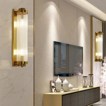 Moderne Gouden Gloed Kristallen Wandlamp