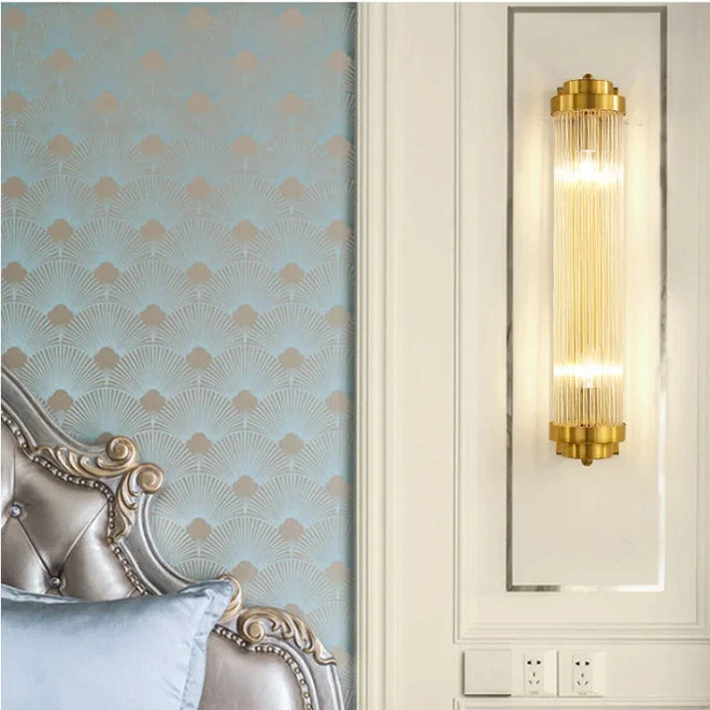 Moderne Gouden Gloed Kristallen Wandlamp