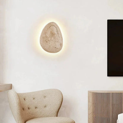 Noordse Beatrice Travertinsteen Wandlamp