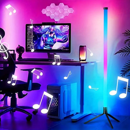 Smart LED Vloerlamp – RGB Muziek Sfeerlamp met App-bediening
